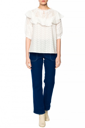 Ruffled openwork top, zdjęcie 2 Ruffled openwork top od See By Chloe